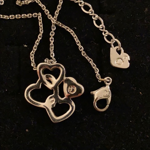 Swarovski Brand Four Hearts Necklace with Crystals - Picture 5 of 5